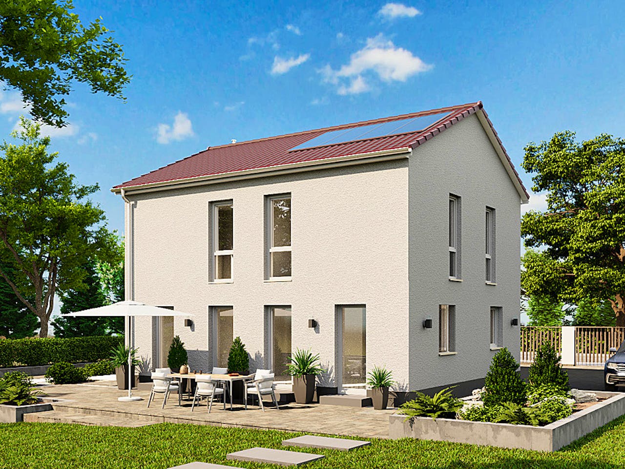 Massivhaus Das Unverbesserliche C410 von Heinz von Heiden Zentrale Schlüsselfertig ab 236826.8€, Außenansicht 1