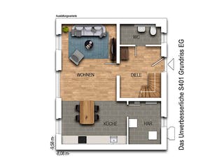 Massivhaus Das Unverbesserliche S401 von Heinz von Heiden Schlüsselfertig ab 209973€, Satteldach-Klassiker Grundriss 1
