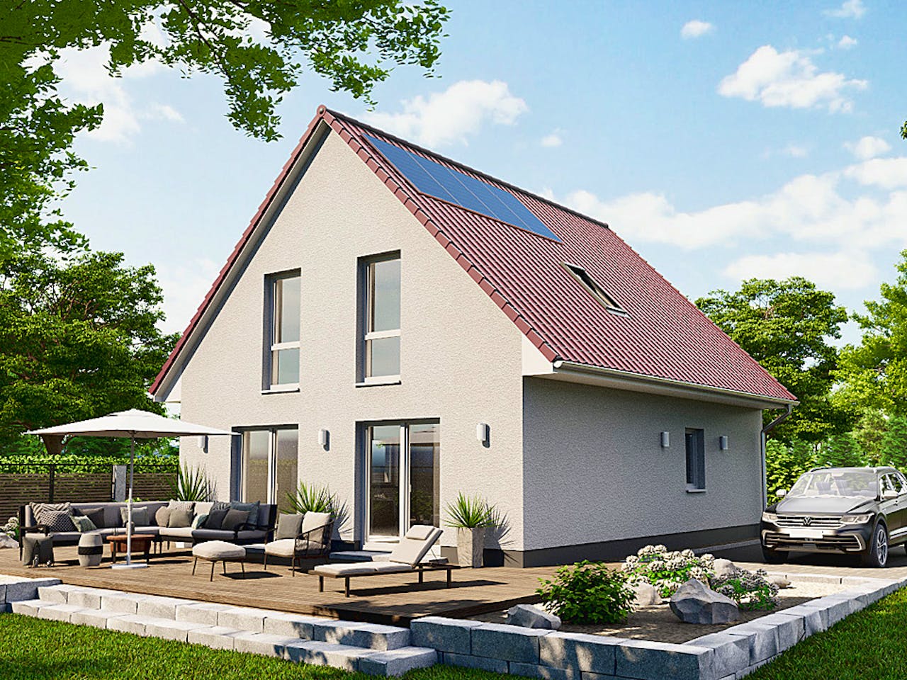 Massivhaus Das Unverbesserliche S510 von Heinz von Heiden Zentrale Schlüsselfertig ab 234948.7€, Außenansicht 1