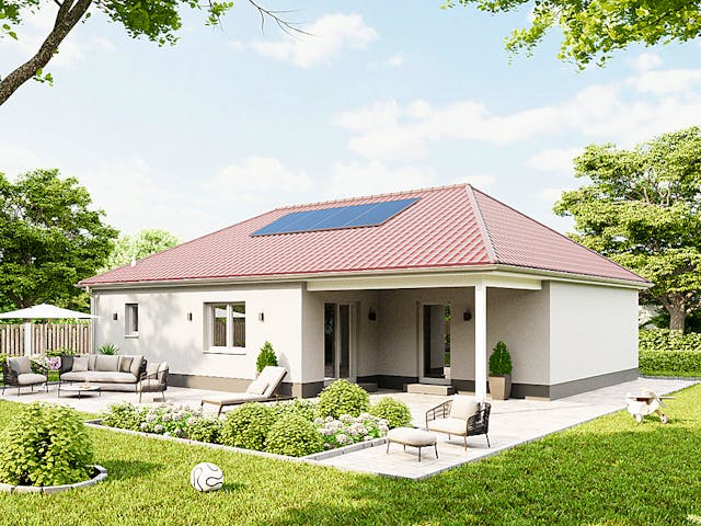 Massivhaus Der Unverbesserliche B960 von Heinz von Heiden Zentrale Schlüsselfertig ab 224680€, Bungalow Außenansicht 1 Massivhaus Der Unverbesserliche B960 von Heinz von Heiden Zentrale Schlüsselfertig ab 224680€, Bungalow Außenansicht 1