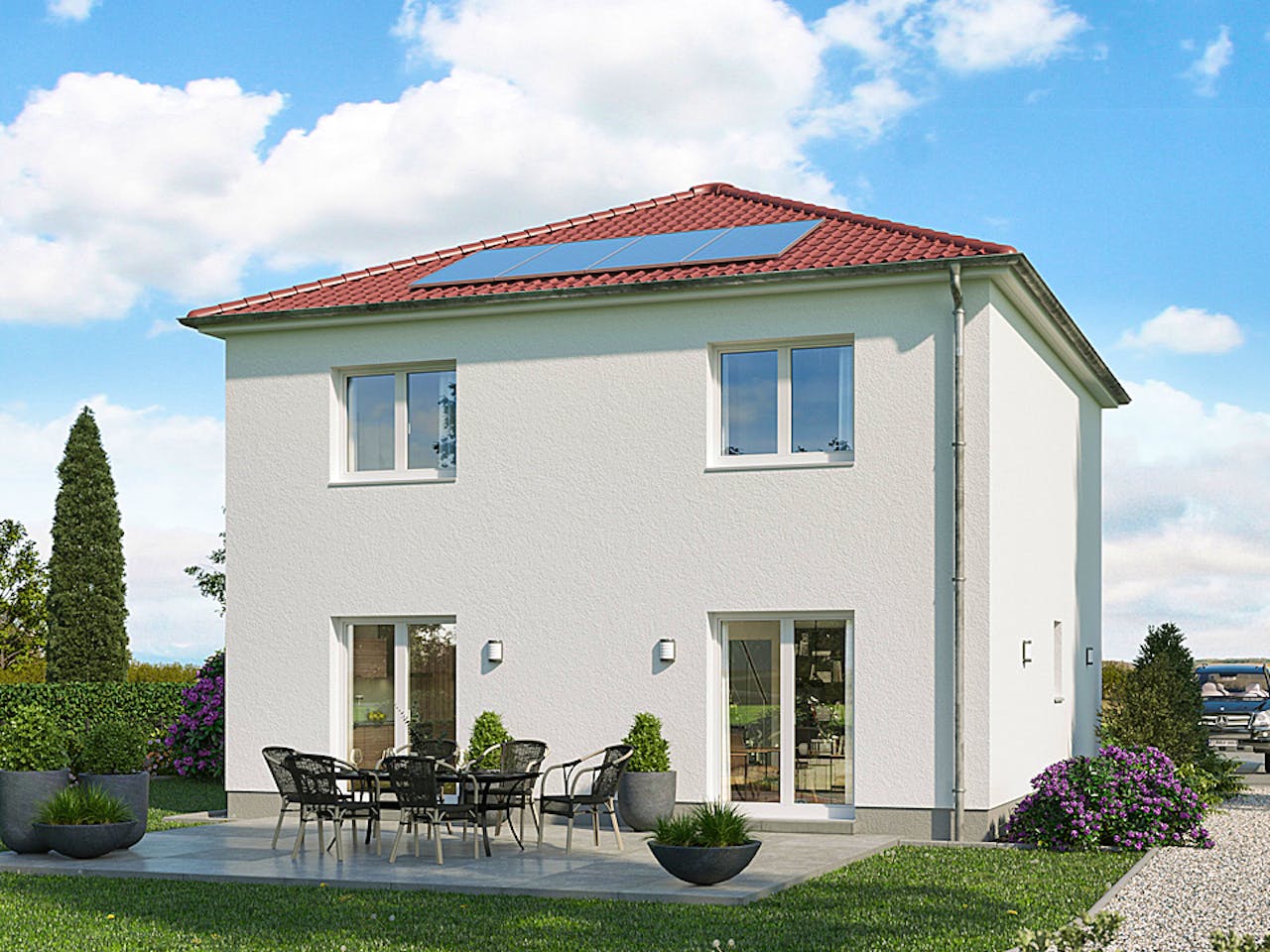 Massivhaus Die Unverbesserliche V130 von Heinz von Heiden Zentrale Schlüsselfertig ab 243053.9€, Stadtvilla Außenansicht 1