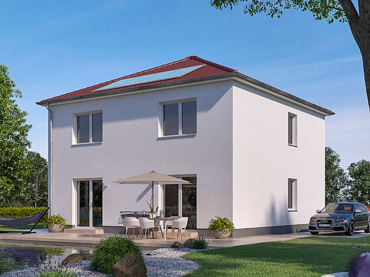 Massivhaus Die Unverbesserliche V150 von Heinz von Heiden Zentrale Schlüsselfertig ab 253616.6€, Stadtvilla Außenansicht 1