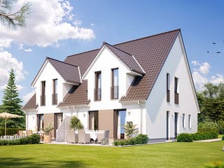 Massivhaus Doppelhaus S 360 von Heinz von Heiden Schlüsselfertig ab 289543€, Satteldach-Klassiker Außenansicht 1