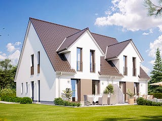 Massivhaus Doppelhaus S362 von Heinz von Heiden Schlüsselfertig ab 276528€, Satteldach-Klassiker Außenansicht 1 Massivhaus Doppelhaus S362 von Heinz von Heiden Schlüsselfertig ab 276528€, Satteldach-Klassiker Außenansicht 1