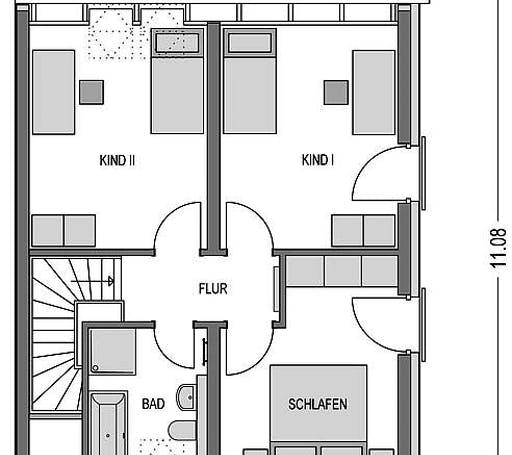 Massivhaus Doppelhaus S 650 von Heinz von Heiden Schlüsselfertig ab 261489.625€, Satteldach-Klassiker Grundriss 2