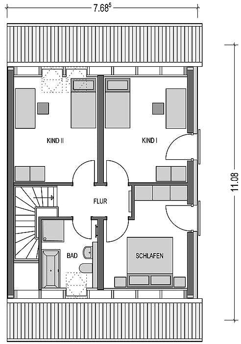 Massivhaus Doppelhaus S 650 von Heinz von Heiden Schlüsselfertig ab 283198.5€, Satteldach-Klassiker Grundriss 2