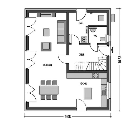 HvH - Effizienzhaus S62 Floorplan 1