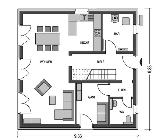 HvH - Effizienzhaus V15 Floorplan 1