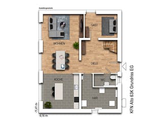 Massivhaus Alto 63K von Heinz von Heiden Zentrale Schlüsselfertig ab 347151.1€, Satteldach-Klassiker Grundriss 1