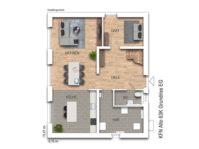 Massivhaus Alto 63K von Heinz von Heiden Zentrale Schlüsselfertig ab 359337€, Satteldach-Klassiker Grundriss 1 Massivhaus Alto 63K von Heinz von Heiden Zentrale Schlüsselfertig ab 359337€, Satteldach-Klassiker Grundriss 1