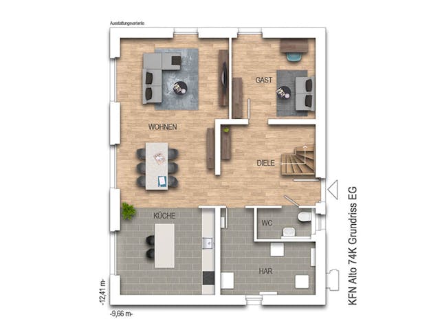 Massivhaus Alto 74K von Heinz von Heiden Zentrale Schlüsselfertig ab 388800€, Satteldach-Klassiker Grundriss 1 Massivhaus Alto 74K von Heinz von Heiden Zentrale Schlüsselfertig ab 388800€, Satteldach-Klassiker Grundriss 1