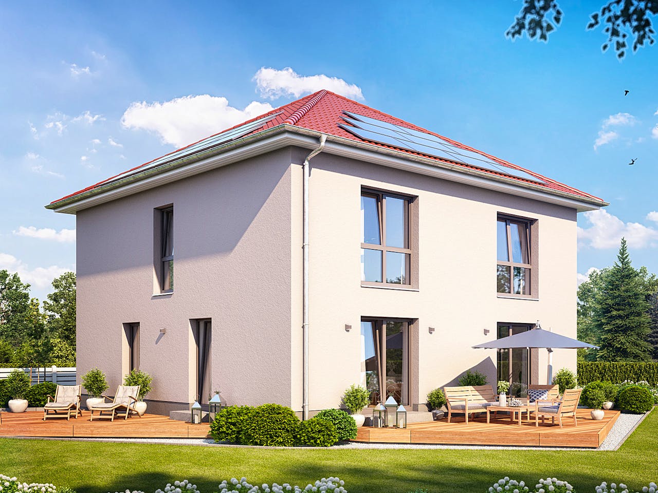 Massivhaus Arcus B1K von Heinz von Heiden Zentrale Schlüsselfertig ab 405770.3€, Stadtvilla Außenansicht 1