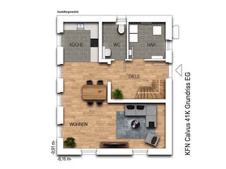 Massivhaus Calvus 41K von Heinz von Heiden Schlüsselfertig ab 328720€, Satteldach-Klassiker Grundriss 1