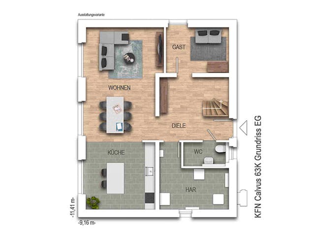 Massivhaus Calvus 63K von Heinz von Heiden Zentrale Schlüsselfertig ab 380272€, Satteldach-Klassiker Grundriss 1 Massivhaus Calvus 63K von Heinz von Heiden Zentrale Schlüsselfertig ab 380272€, Satteldach-Klassiker Grundriss 1