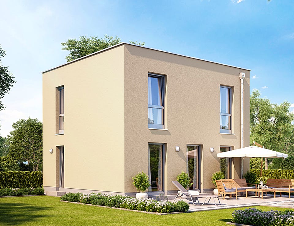 Massivhaus Stratus 090 von Heinz von Heiden Schlüsselfertig ab 262317.375€, Cubushaus Außenansicht 1