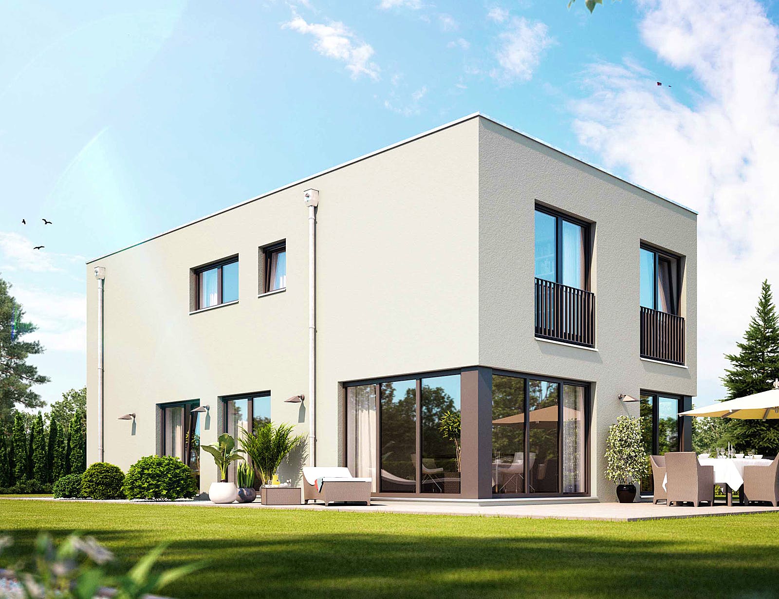 Massivhaus Stratus 260 von Heinz von Heiden Schlüsselfertig ab 341828.375€, Cubushaus Außenansicht 1