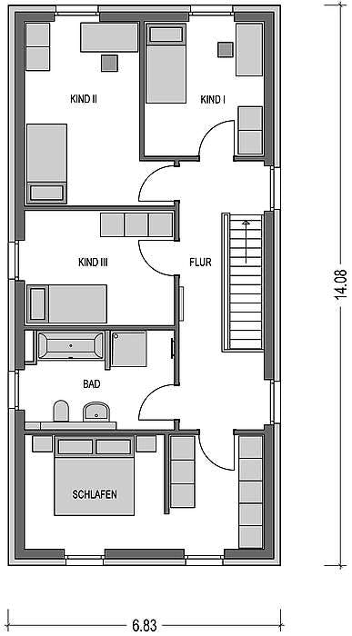 Massivhaus Stratus 260 von Heinz von Heiden Schlüsselfertig ab 341828.375€, Cubushaus Grundriss 2