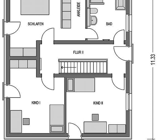 Massivhaus Stratus 632 von Heinz von Heiden Schlüsselfertig ab 329019.75€, Cubushaus Grundriss 2