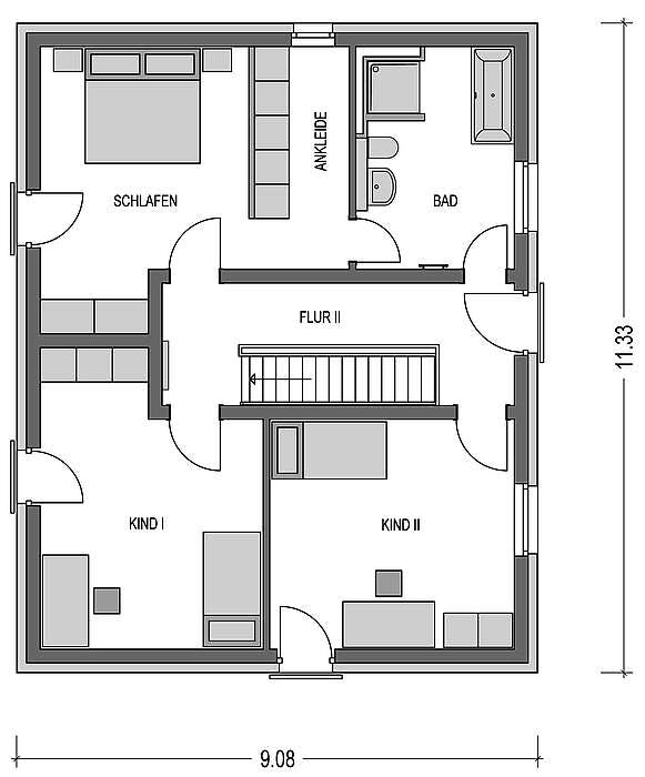 Massivhaus Stratus 632 von Heinz von Heiden Schlüsselfertig ab 351513€, Cubushaus Grundriss 2
