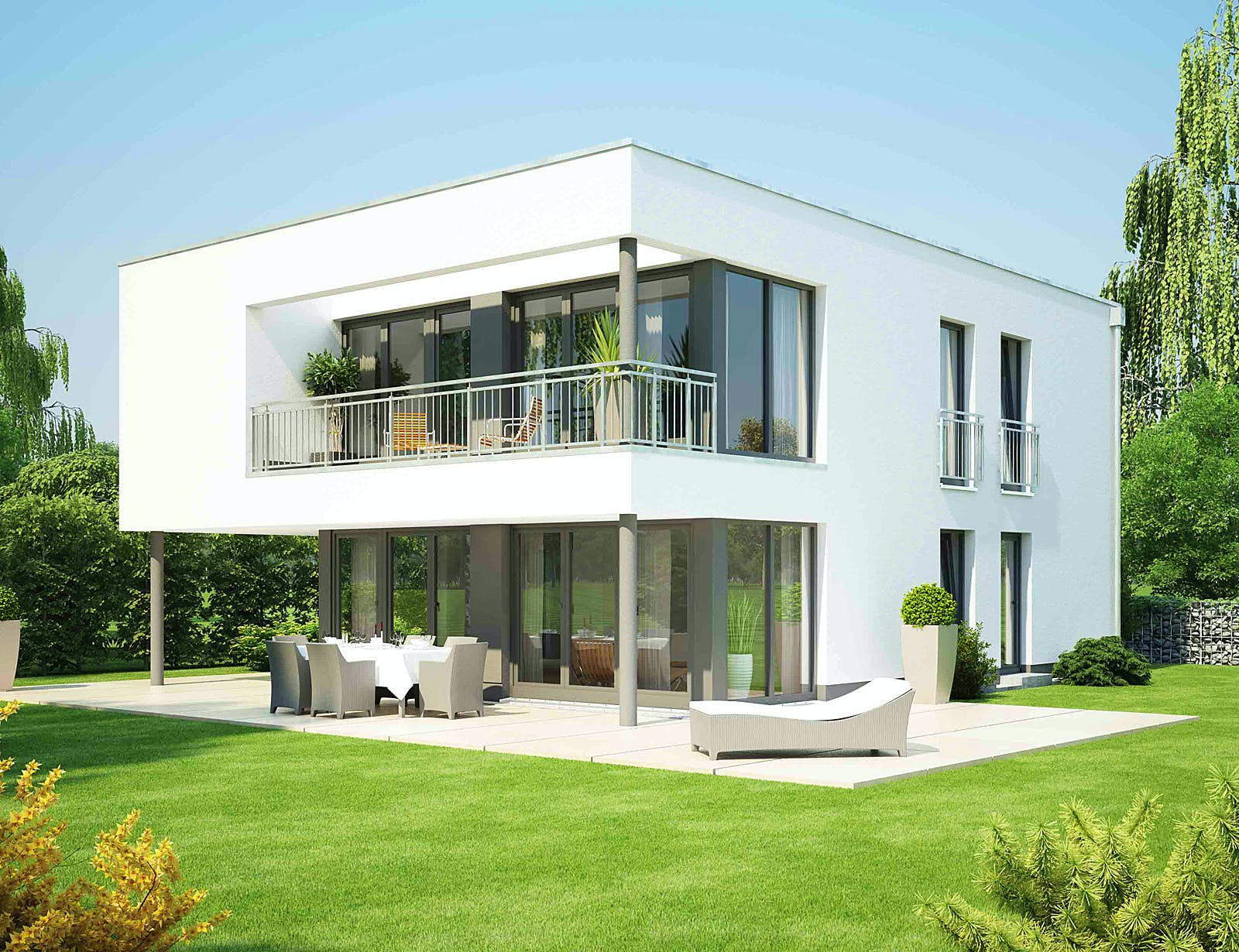 Massivhaus Stratus 730 von Heinz von Heiden Schlüsselfertig ab 485370.625€, Cubushaus Außenansicht 1
