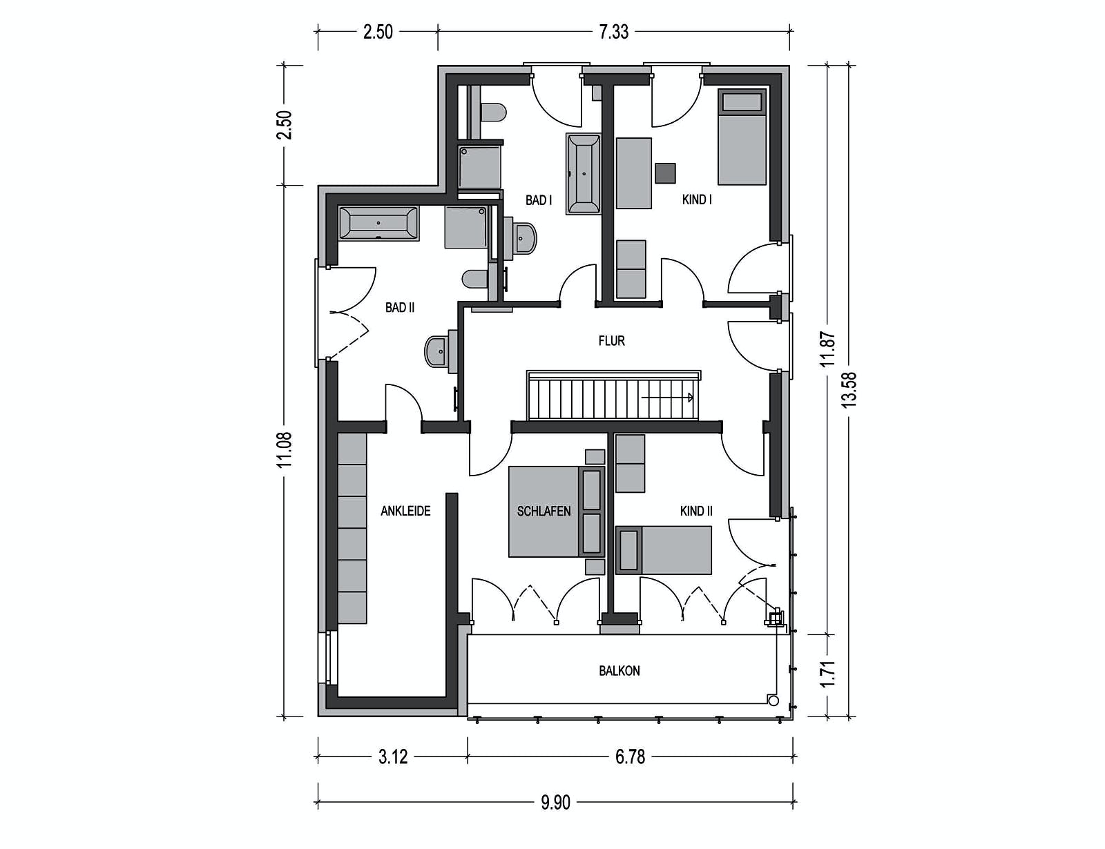Massivhaus Stratus 730 von Heinz von Heiden Schlüsselfertig ab 485370.625€, Cubushaus Grundriss 2