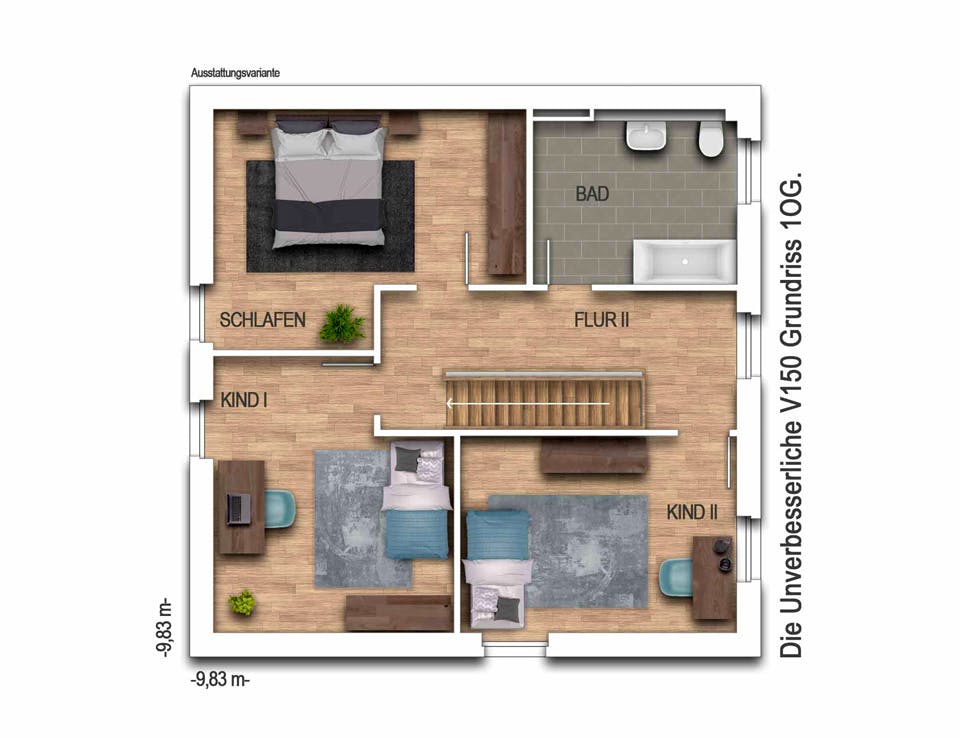 Massivhaus Der Unverbesserliche V150 von Heinz von Heiden Schlüsselfertig ab 259131.0€, Stadtvilla Grundriss 2