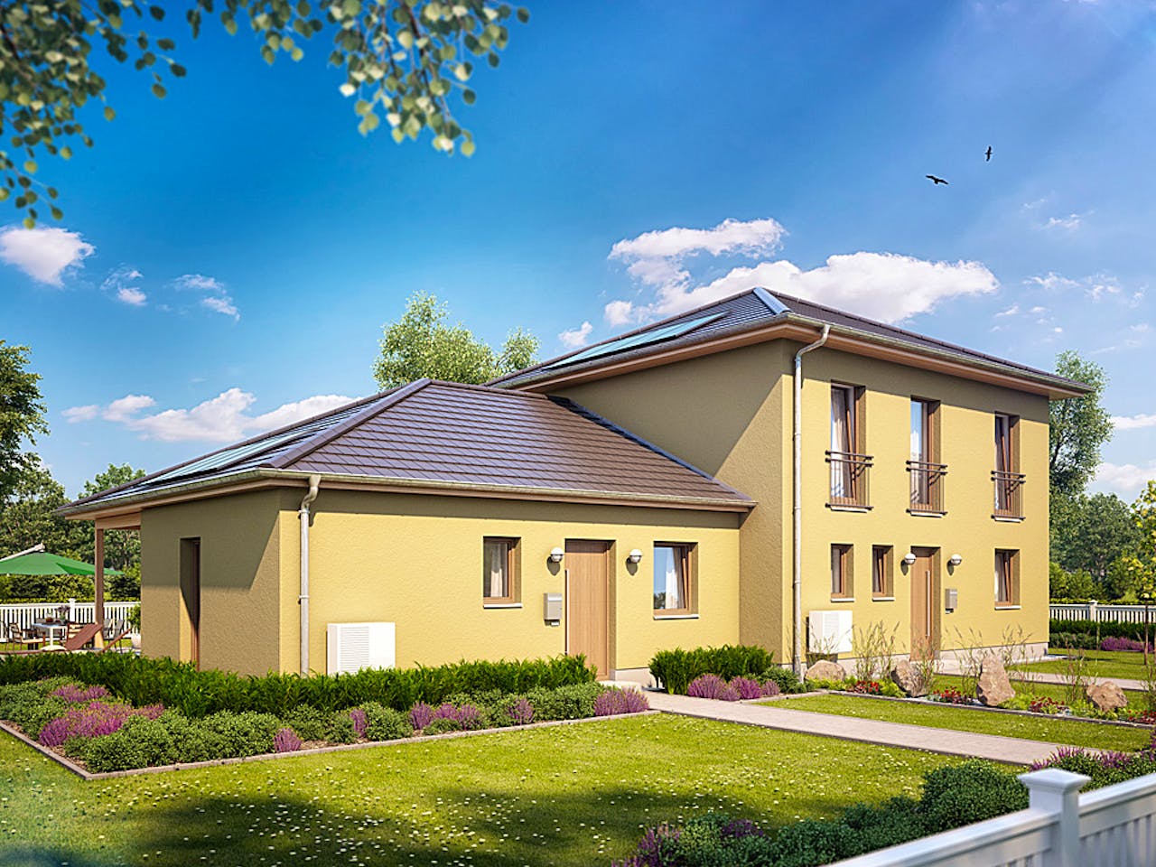 Massivhaus Zweifamilienhaus 131 von Heinz von Heiden Zentrale Schlüsselfertig ab 433011.4€, Stadtvilla Außenansicht 1