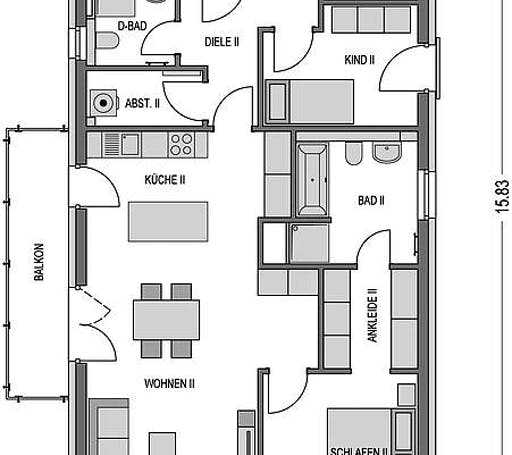 Massivhaus Zweifamilienhaus 490 von Heinz von Heiden Schlüsselfertig ab 441477.875€, Satteldach-Klassiker Grundriss 2