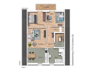 Massivhaus Zweifamilienhaus 741 von Heinz von Heiden Schlüsselfertig ab 374777€, Satteldach-Klassiker Grundriss 2