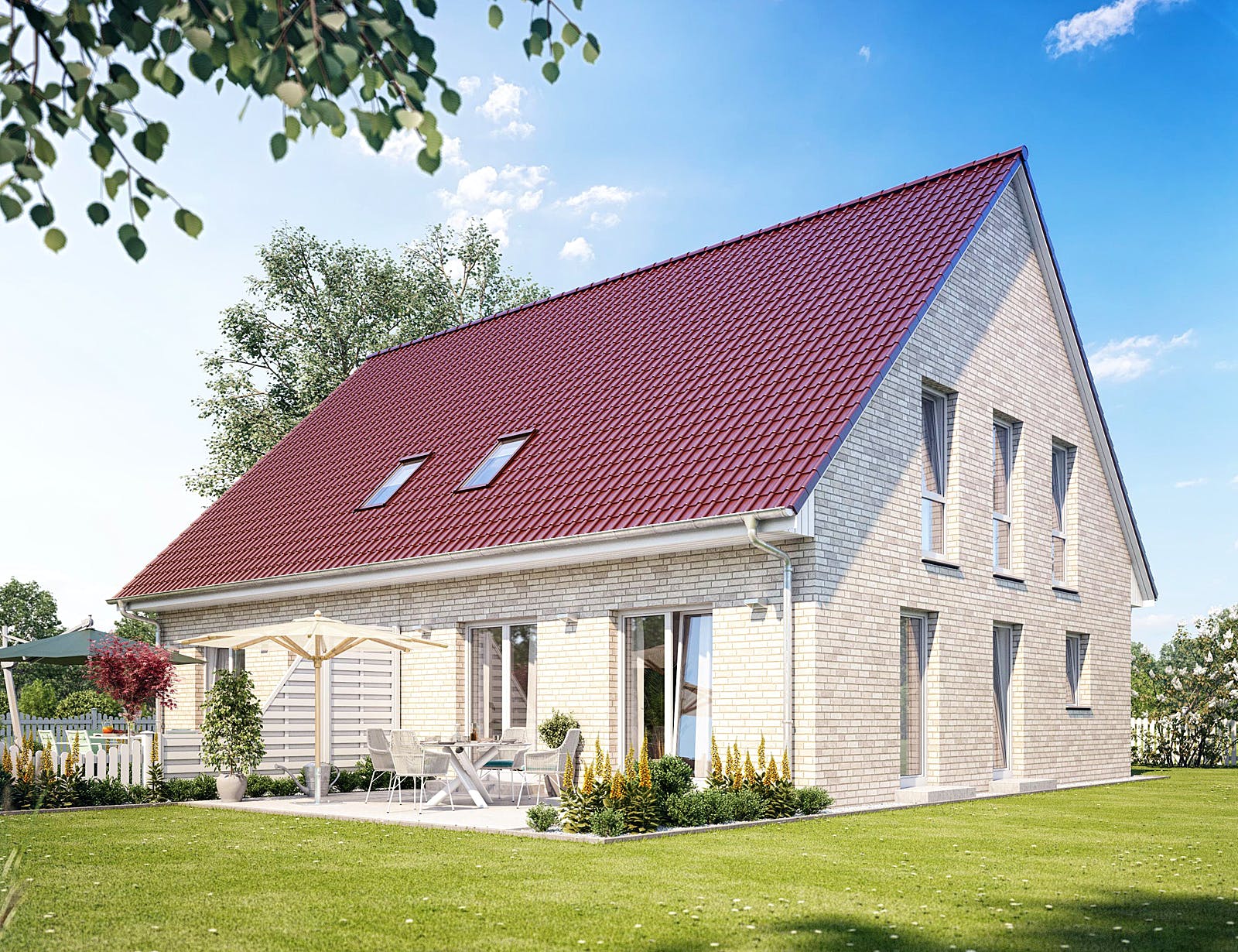 Massivhaus Zweifamilienhaus 880 von Heinz von Heiden Schlüsselfertig ab 478019€, Satteldach-Klassiker Außenansicht 1