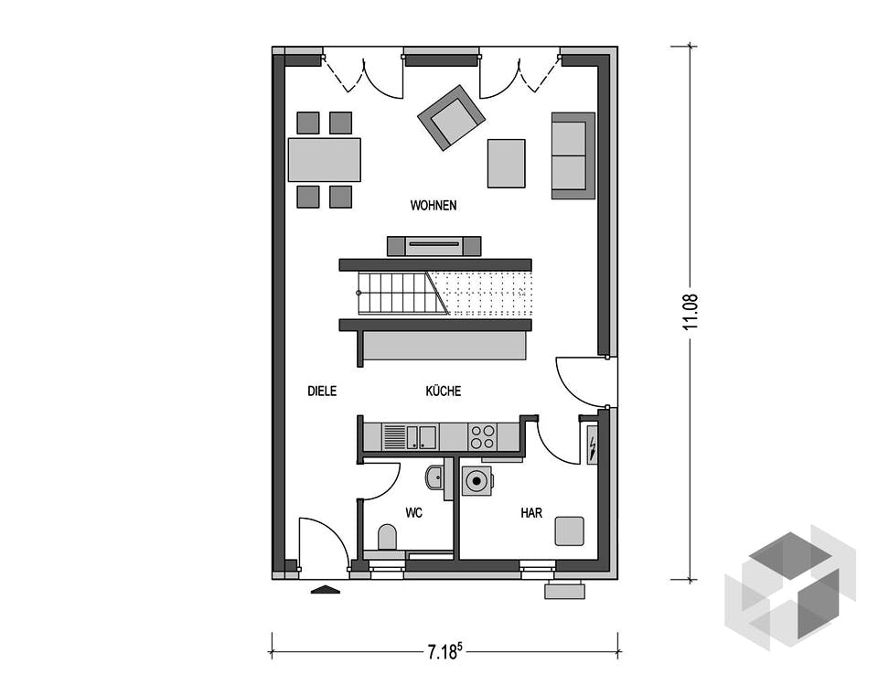 DOPPELHAUS 2F555 Von HVO Massivhaus | Fertighaus.at