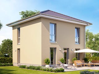 Massivhaus ELEGANZ 2090 von HVO Massivhaus Schlüsselfertig ab 306700€, Stadtvilla Außenansicht 1