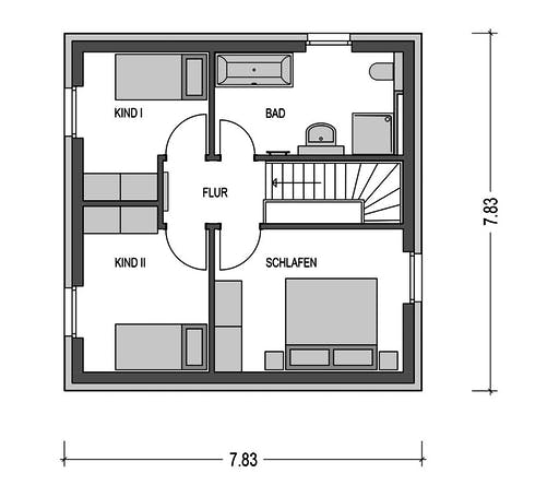 Massivhaus ELEGANZ 2090 von HVO Massivhaus Schlüsselfertig ab 260791€, Stadtvilla Grundriss 2