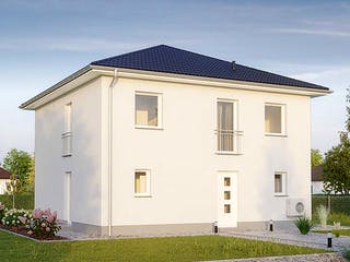 Massivhaus ELEGANZ 2150 von HVO Massivhaus Schlüsselfertig ab 381700€, Stadtvilla Außenansicht 2
