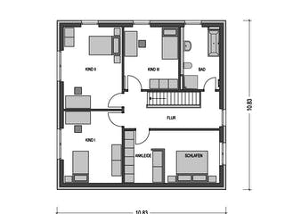 Massivhaus ELEGANZ 2B10 von HVO Massivhaus Schlüsselfertig ab 411600€, Stadtvilla Grundriss 2