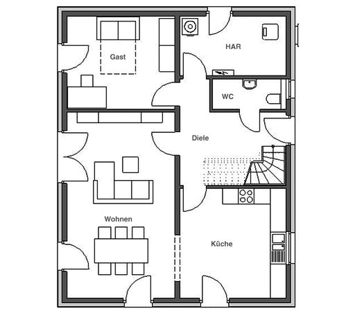 HVO - Klassik 1000.2 Floorplan 1