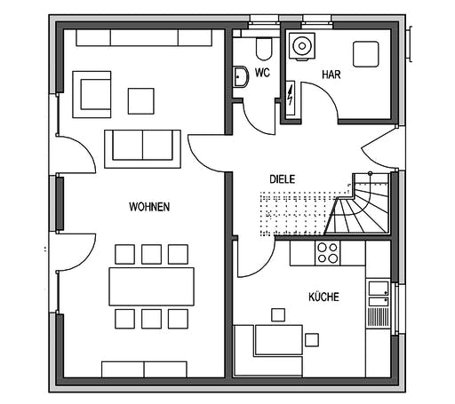 HVO - Klassik 1106.XS Floorplan 1