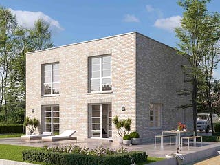 Massivhaus URBAN 2150 von HVO Massivhaus Schlüsselfertig ab 397000€, Cubushaus Außenansicht 2