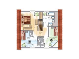 Massivhaus ICON 3.01 von Dennert Massivhaus Schlüsselfertig ab 153218€, Satteldach-Klassiker Grundriss 1