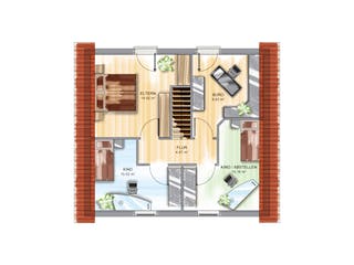 Massivhaus ICON 3.01 von Dennert Massivhaus Schlüsselfertig ab 153218€, Satteldach-Klassiker Grundriss 2