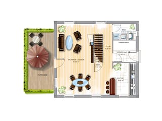 Massivhaus ICON 3.01 von Dennert Massivhaus Schlüsselfertig ab 153218€, Satteldach-Klassiker Grundriss 4