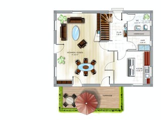Massivhaus ICON 3.PLUS City von Dennert Massivhaus Schlüsselfertig ab 191587€, Stadtvilla Grundriss 2
