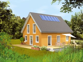 Massivhaus ICON 3.PLUS von Dennert Massivhaus Schlüsselfertig ab 167388€, Satteldach-Klassiker Außenansicht 1