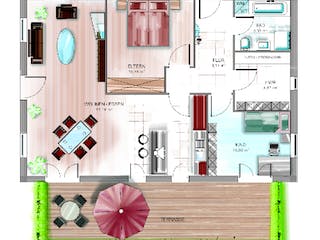 Massivhaus ICON 4.02 Bungalow von Dennert Massivhaus Schlüsselfertig ab 144362€, Bungalow Grundriss 1