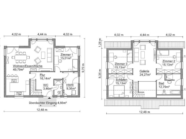 Fertighaus 1,5-Geschosser SH 180 FS von ScanHaus Marlow,  Innenansicht 1