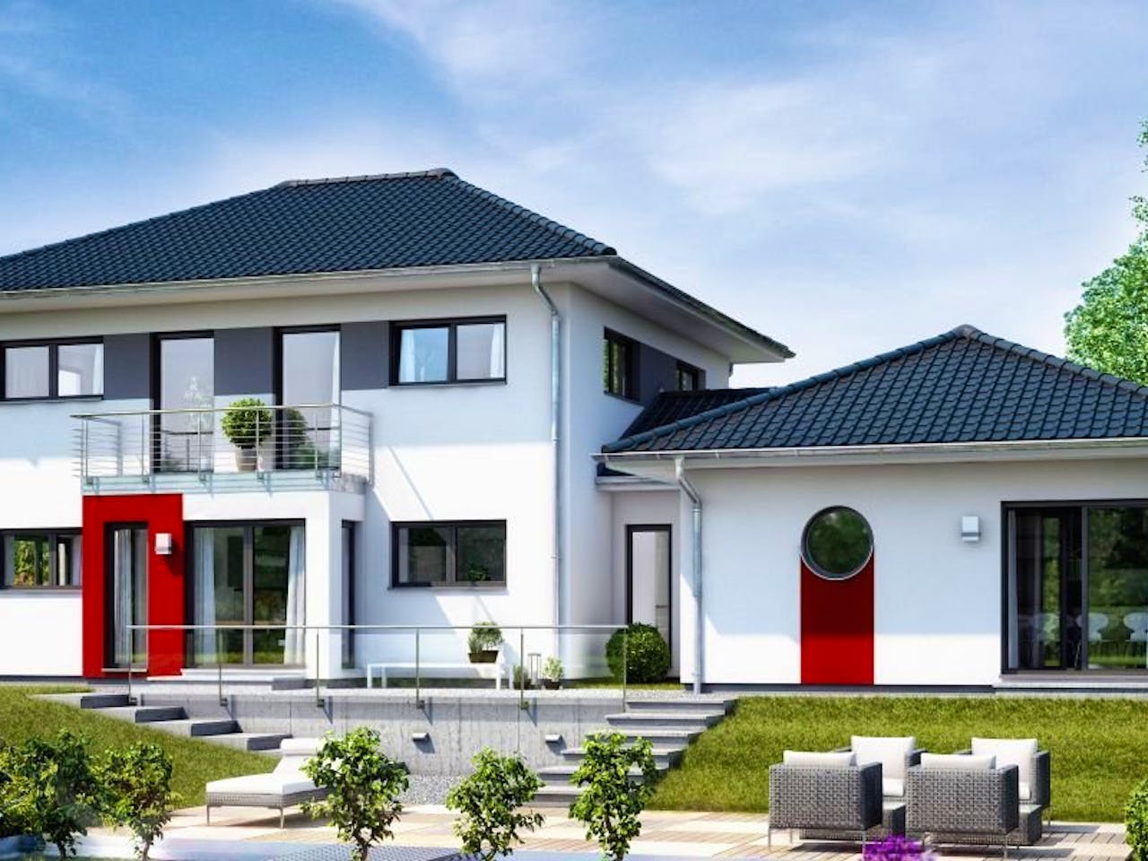 Fertighaus Atlanta von RENSCH-HAUS, Außenansicht 1