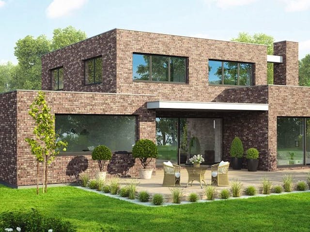 Massivhaus Bauhaus Hardine von GfG-Architektenhäuser,  Außenansicht 1