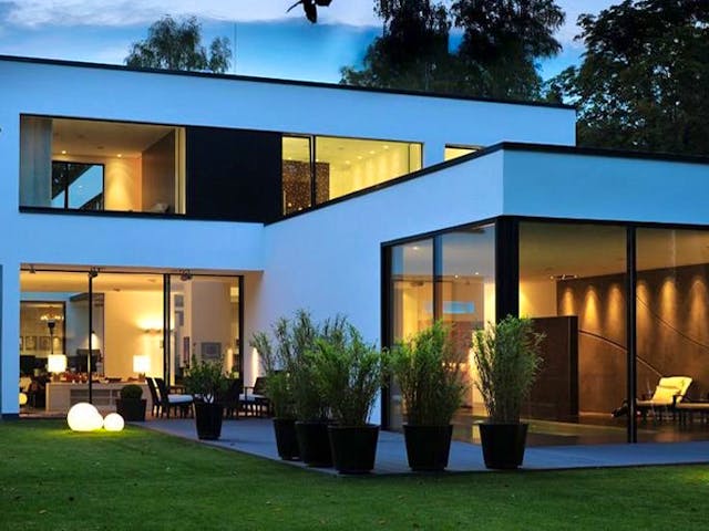 Massivhaus Bauhaus Weimar von GfG-Architektenhäuser,  Außenansicht 1