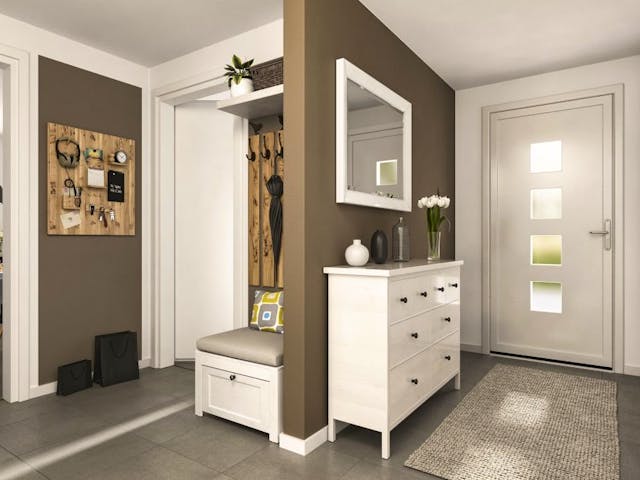 Massivhaus Bungalow 131 von Schmid-Haus Bausatzhaus ab 314800€, Bungalow Innenansicht 3