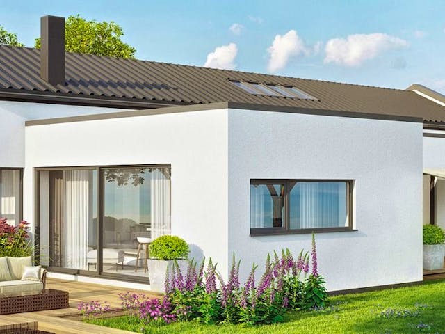 Massivhaus Bungalow Remalia von GfG-Architektenhäuser, Bungalow Außenansicht 1